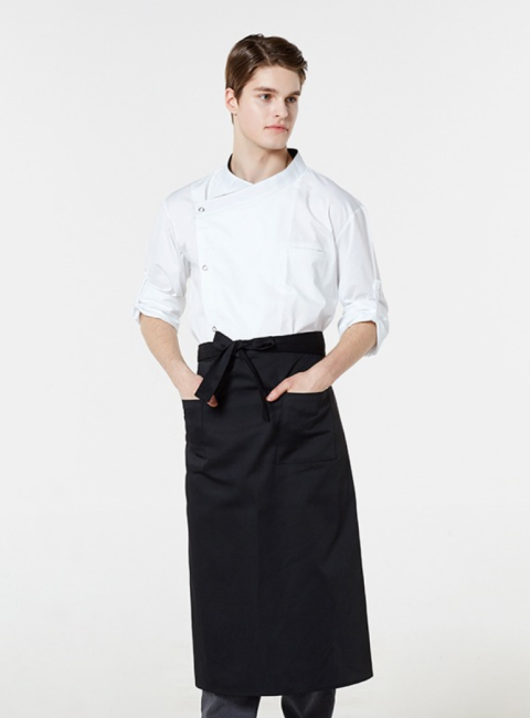 허리형 롱 단색 앞치마 (2color)